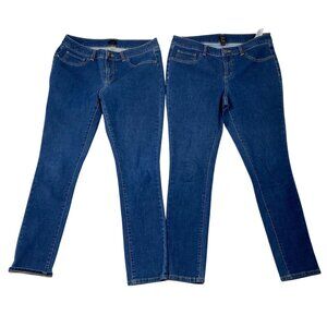GILI Got It Love It Womens Jeans Size 8 Lot of Two Ankle Skinny Blue Denim